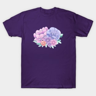 Purple Watercolor Floral T-Shirt